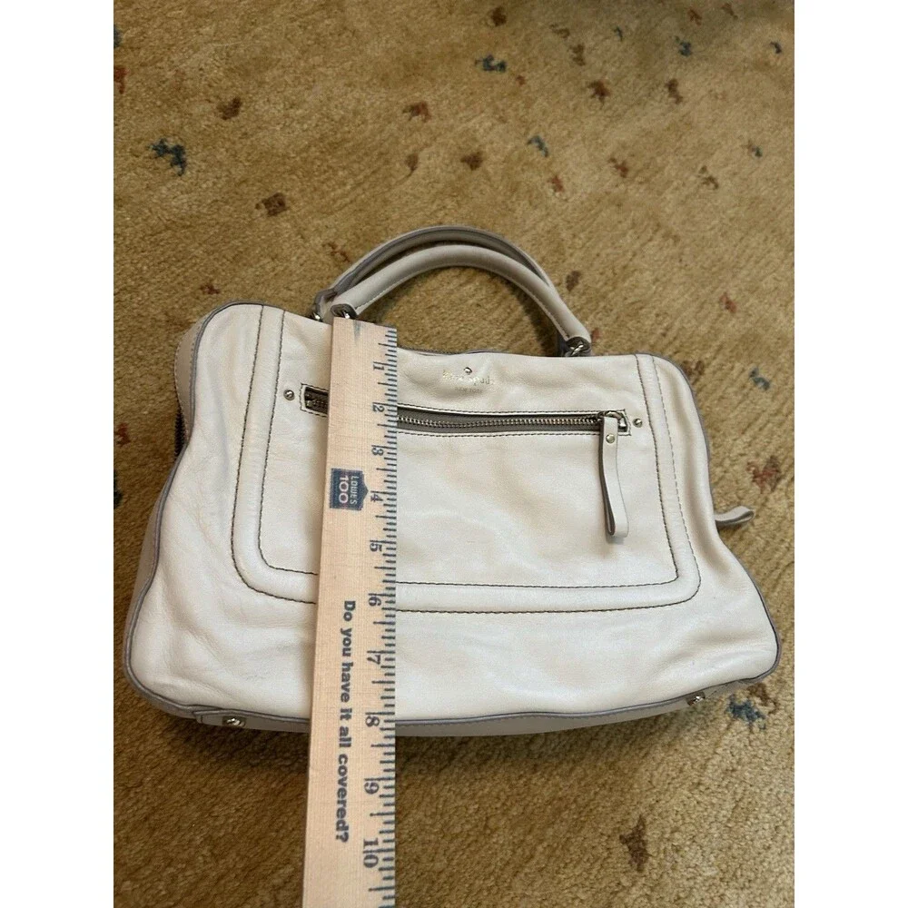 Kate Spade New York Mott Street Fisher Bag Cream Satchel Purse Chic Career